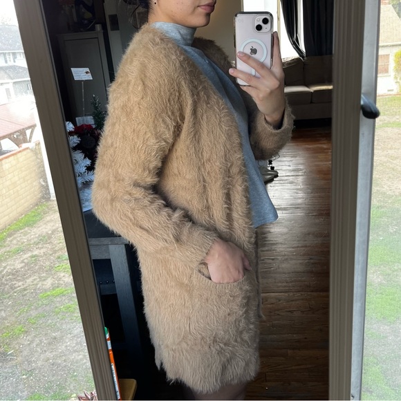 Light brown furry cardigan - Picture 2 of 8